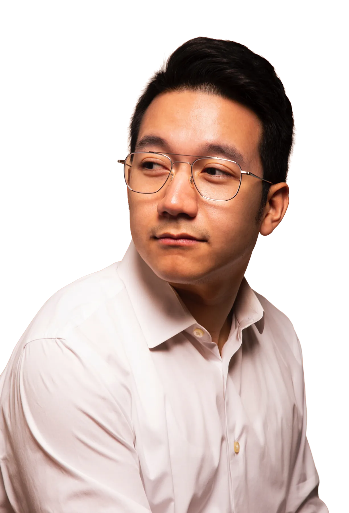 Victor Tran, in a white shirt