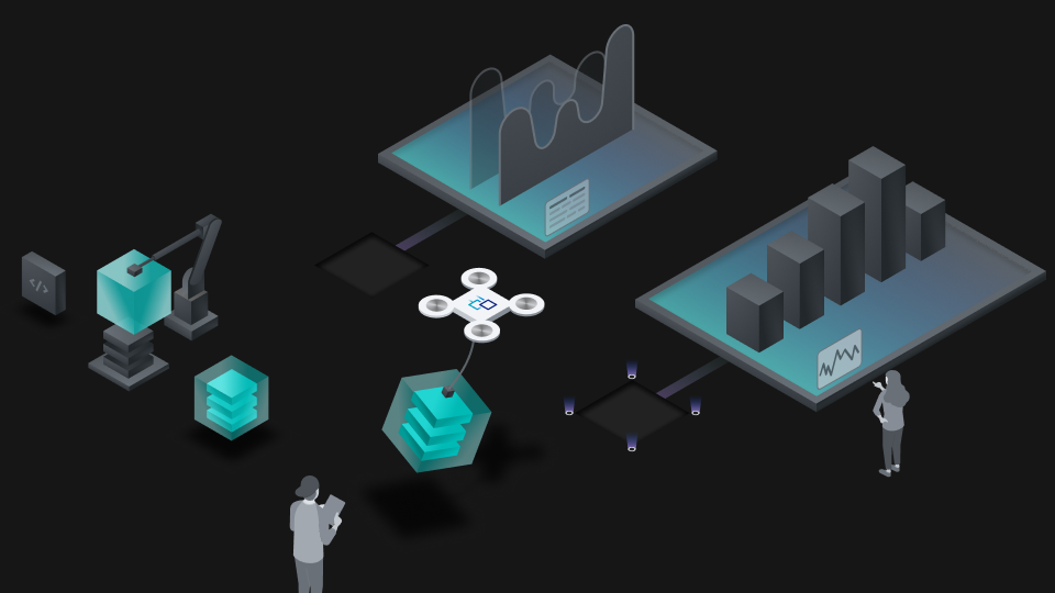 Code Engine illustration in the dark theme