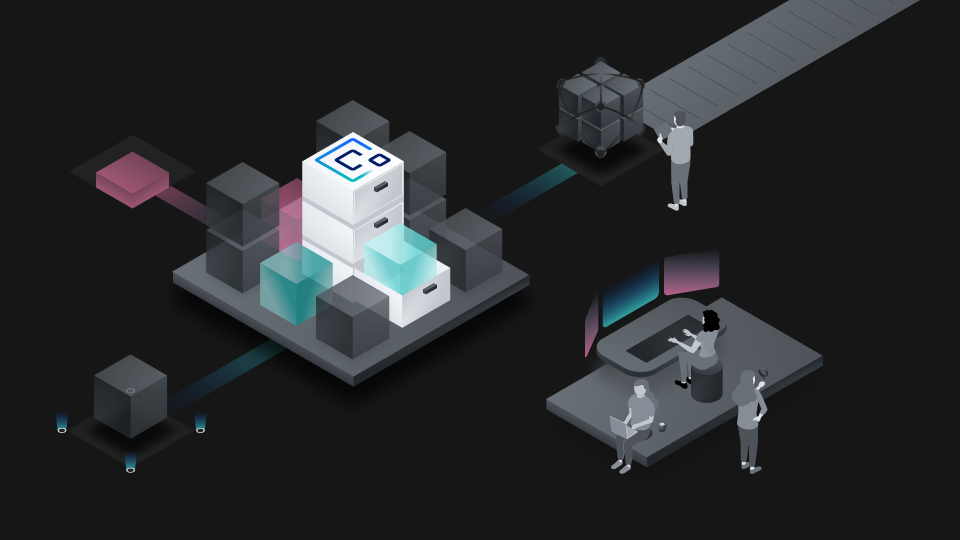 Container Registry illustration in the dark theme