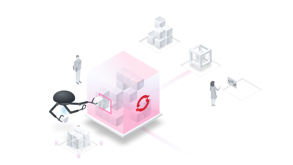 Red Hat OpenShift on IBM Cloud illustration in the light theme