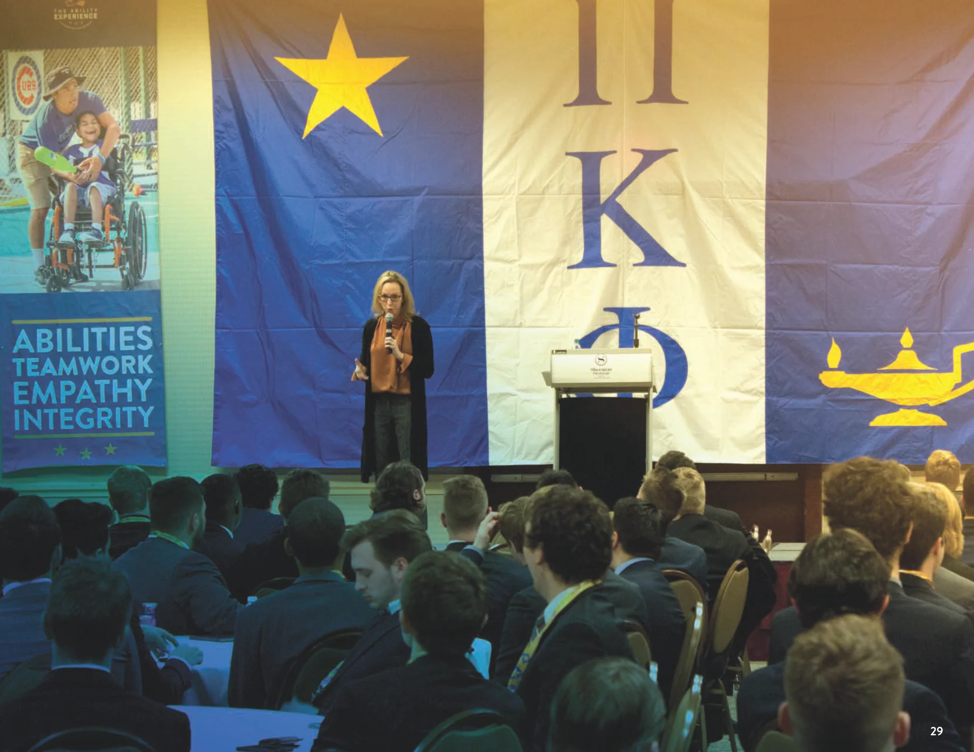 Complete event photograph page showing Pi Kappa Phi stage branding
